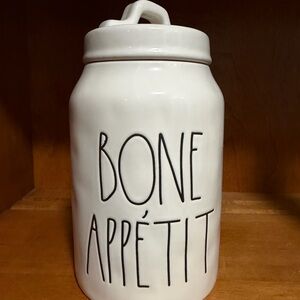Rae Dunn Bone Appetit Dog Treat Canister